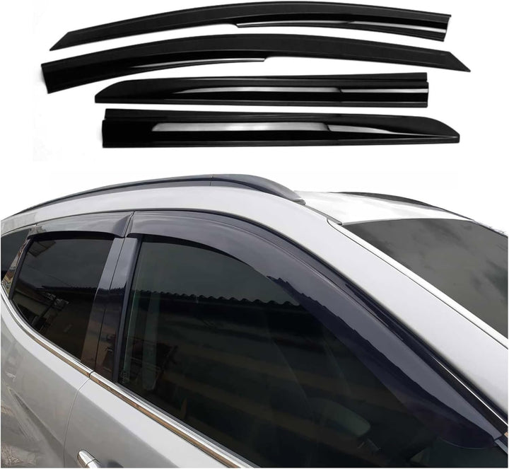 OMAC Windabweiser Regenabweiser kompatibel mit Hyundai Bayon 2021-2023 Windschutz Schwarz 4X