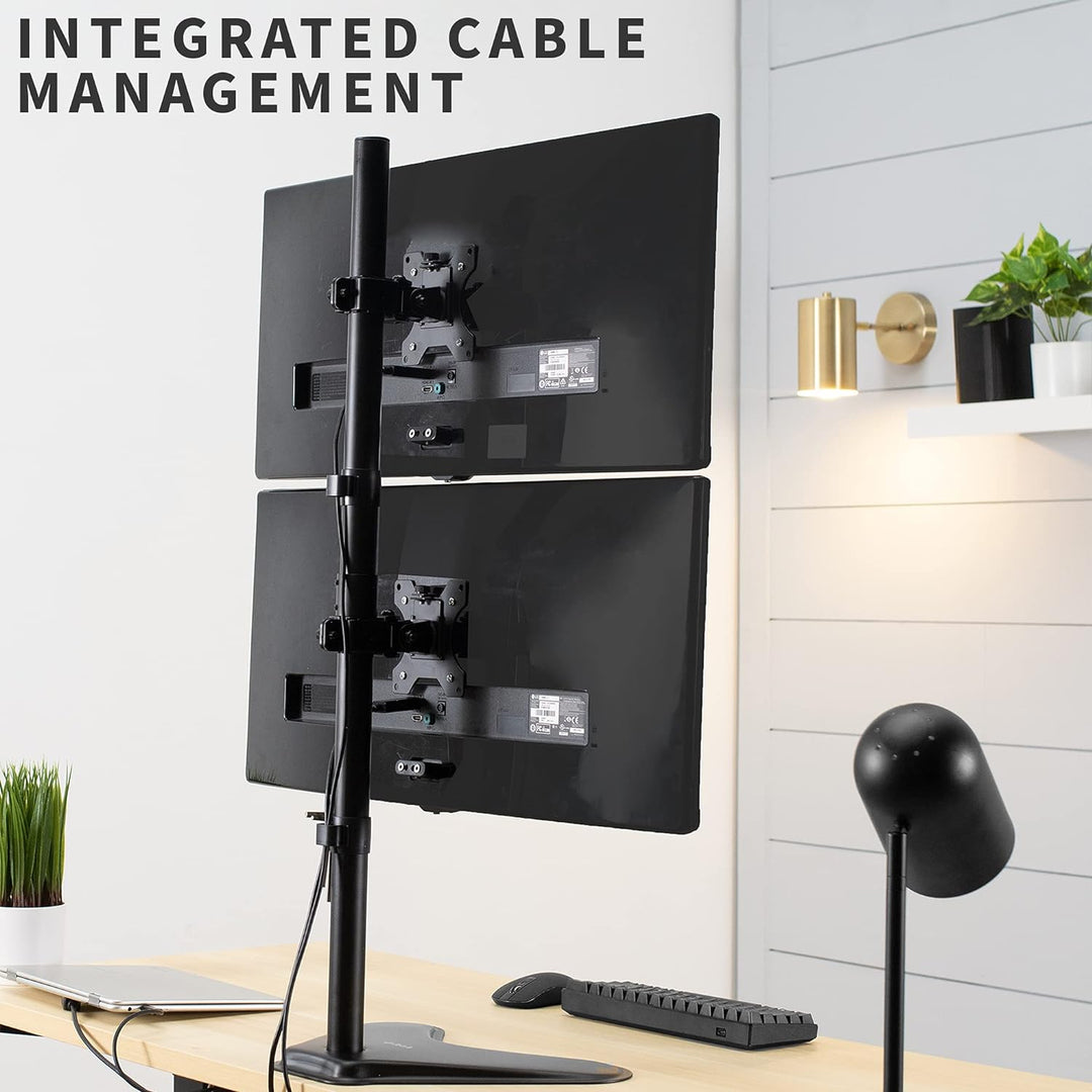 VIVO Stand-V002L Ständer für 2 Bildschirme bis zu 76,2 cm (30 Zoll) vertikal Vertikale Anordnung., V