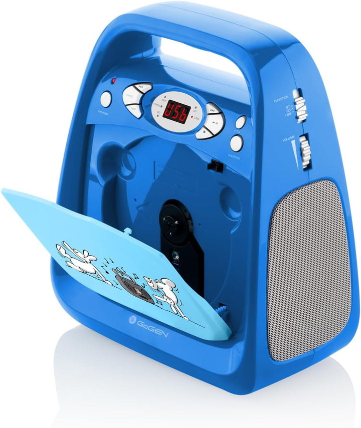 GOGEN Kinderkaraoke und CD Player I USB I MP3 I Mikrofon inklusive I Kopfhörerausgang I tragbar I Ba