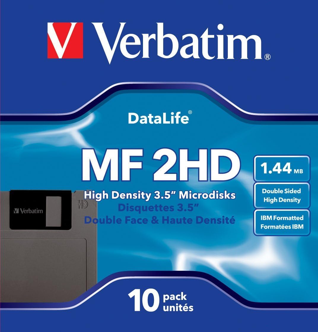 Verbatim MF-2HD Datalife 8,9 cm (3,5 Zoll) Disketten 10er-Pack 1 Stück