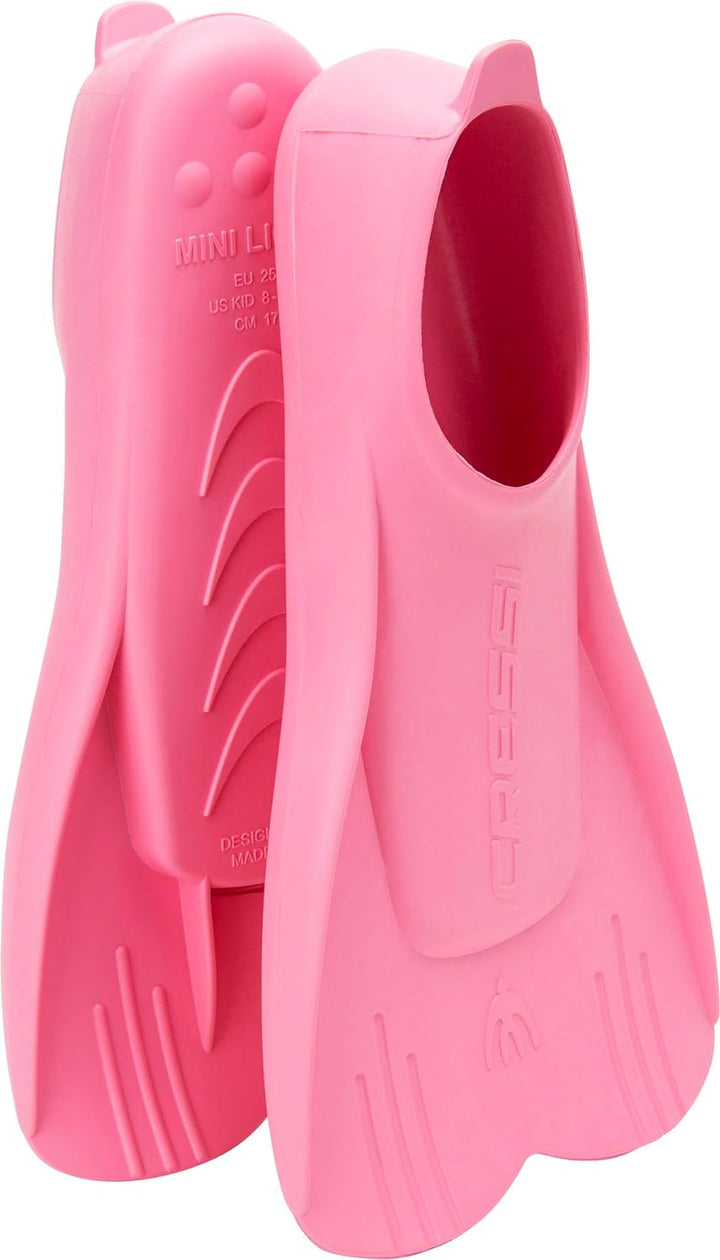 Cressi Mini Light Fins - Kurze Unisex-Kinderflossen zum Tauchen, Schnorcheln und Schwimmen 29/31 Ros