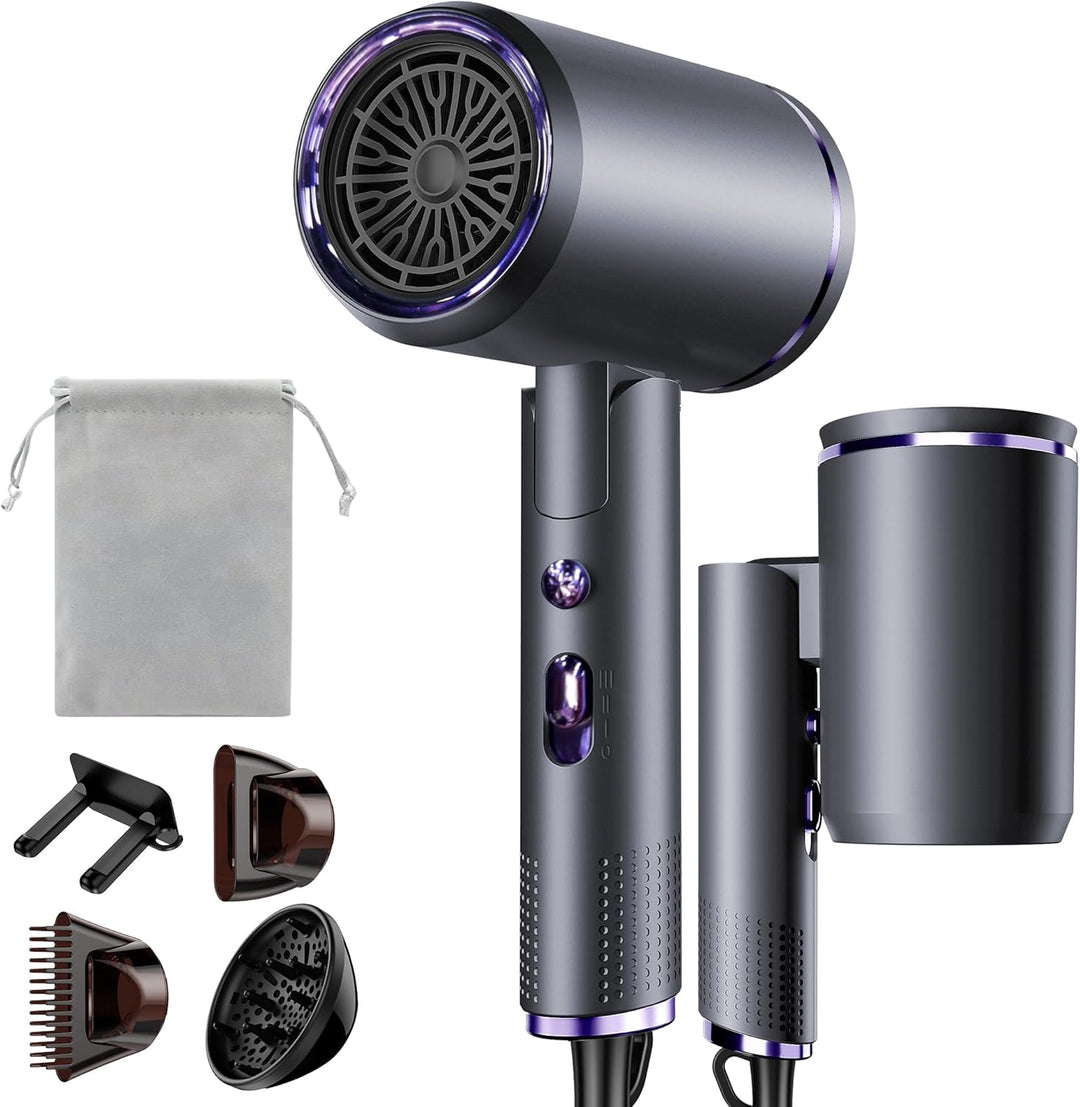 Vbrisi Föhn,Fön,2400W Klappbar Ionen Haartrockner, Schnelltrocknen Hair Dryer, Profi Reisefön mit He