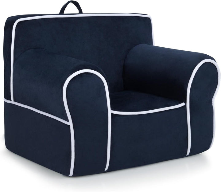 COSTWAY Kindersofa gepolstert, Kindersessel mit Schaumstofffüllung, Armlehne & Handgriff, Kindercouc