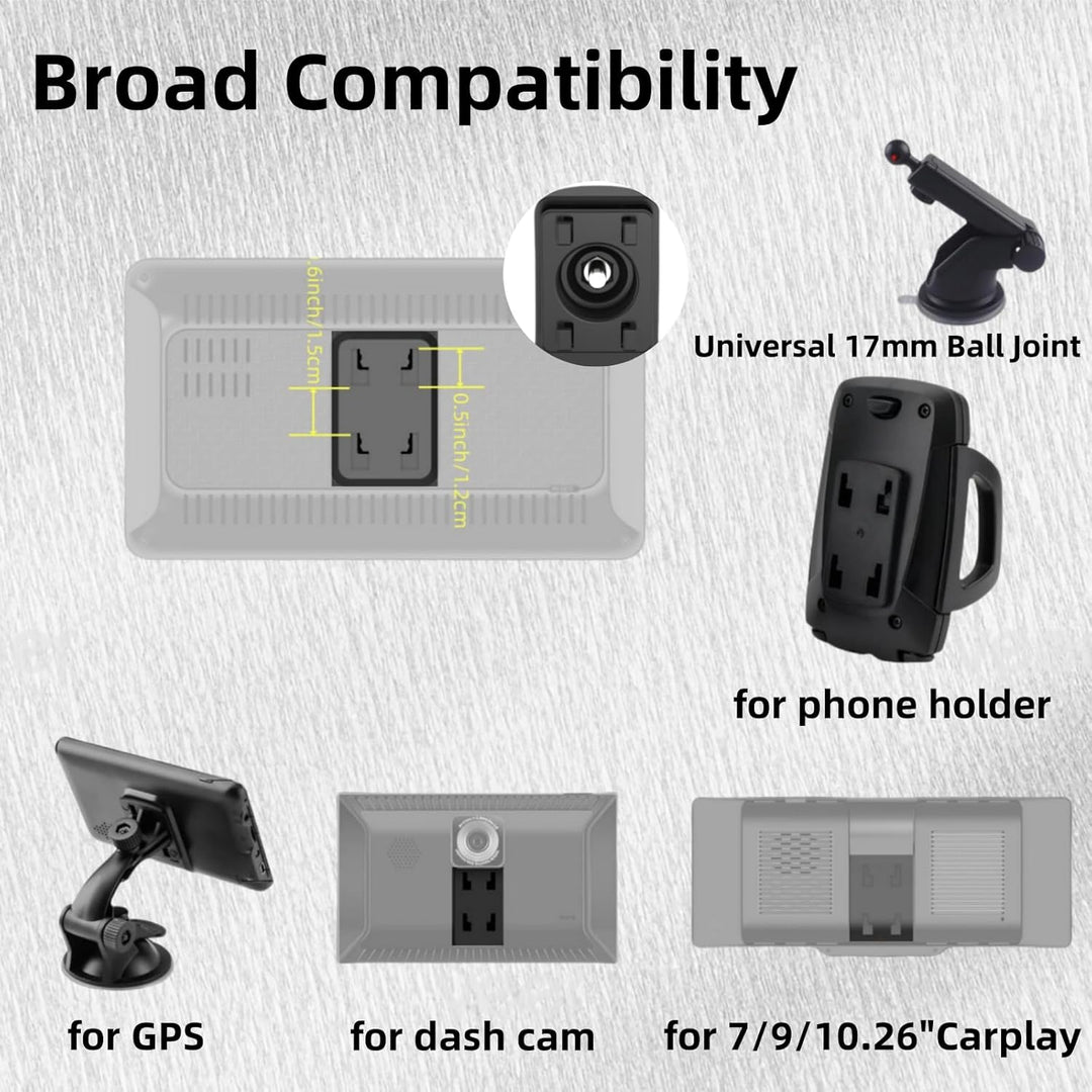 Epronic Flexibel Armaturenbrett Halterung für Wirelss Apple Carplay Bildschirm, Saugnapf Halterung f