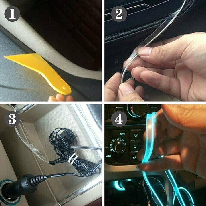ConBlom LED Innenbeleuchtung Auto Strip, 16 Millionen Farben 5 in 1 LED Auto LED Strip, Wasserdicht