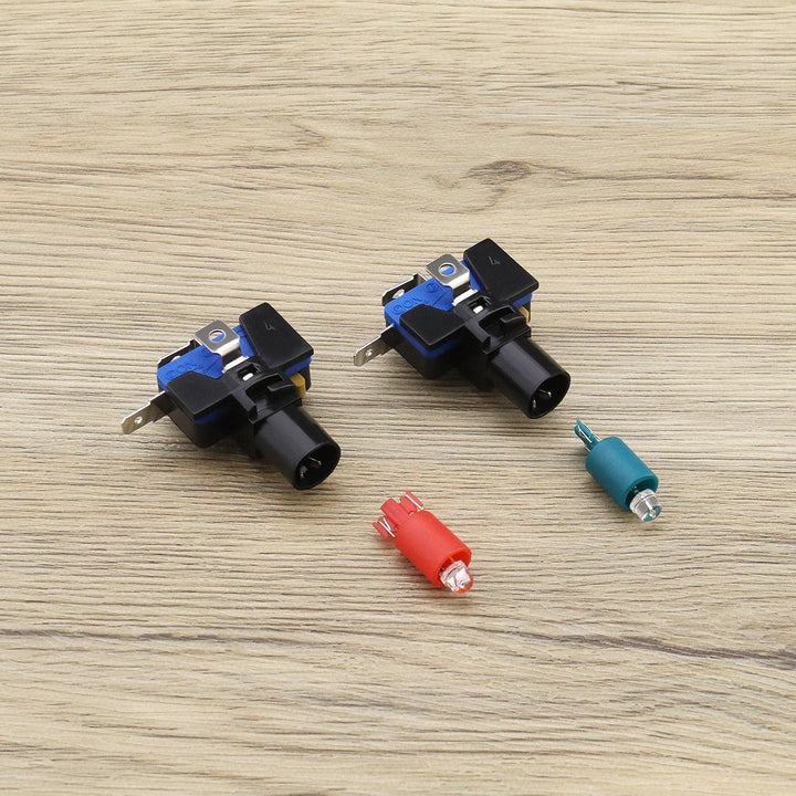 eMagTech 2 x 100 mm grosse Kuppel, 12 V LED-beleuchtete Druckknöpfe mit Mikroschalter für Arcade-Mas