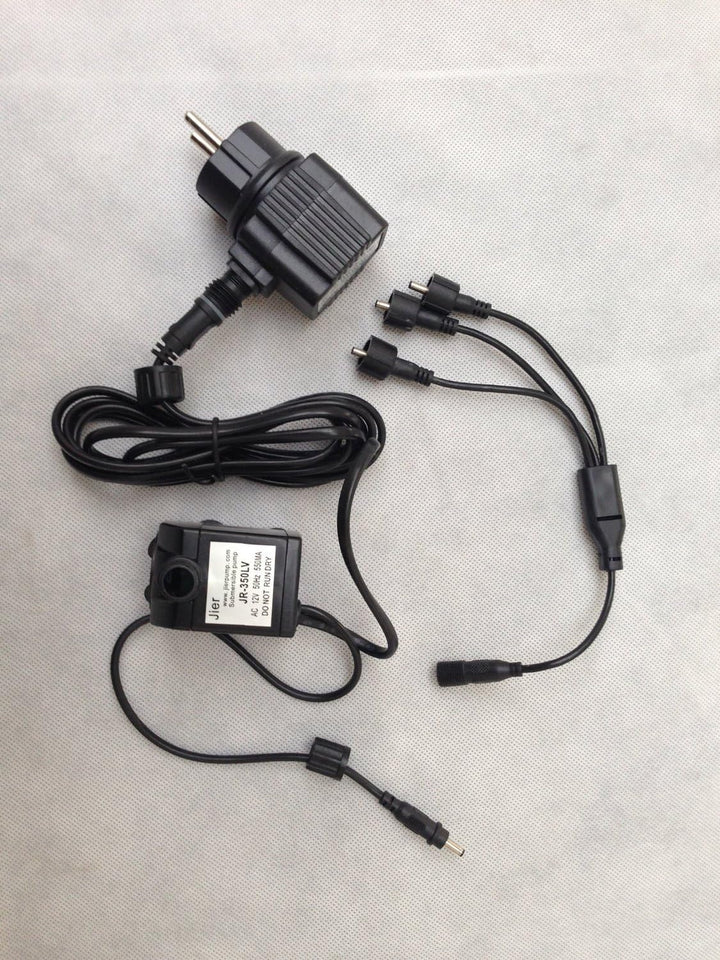 Arnusa Gartenbrunnen Cascades mit LED Beleuchtung Innen und Aussen Springbrunnen Zimmerbrunnen kompl