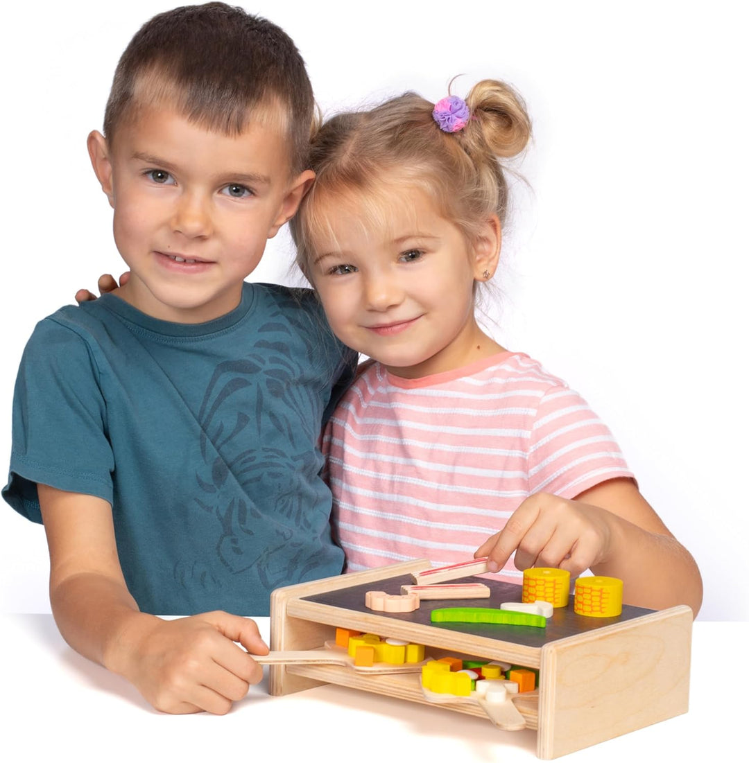 Erzi 10685 Raclette aus Holz, Kinderküche, Kaufladenartikel für Kinder, Rollenspiele