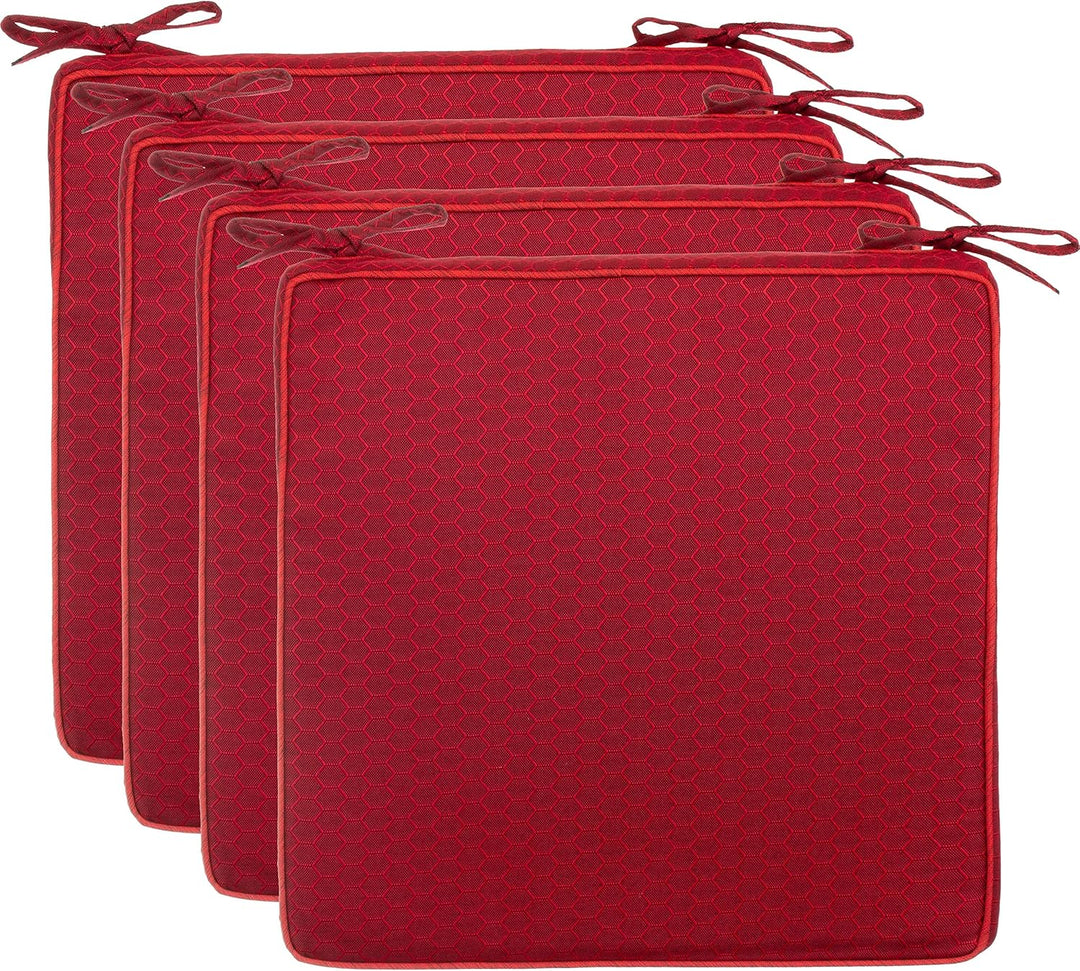 Brandsseller Outdoor Garten Sitzkissen Auflagen Kissen mit Paspel - Waben-Optik - Schmutz- und Wasse