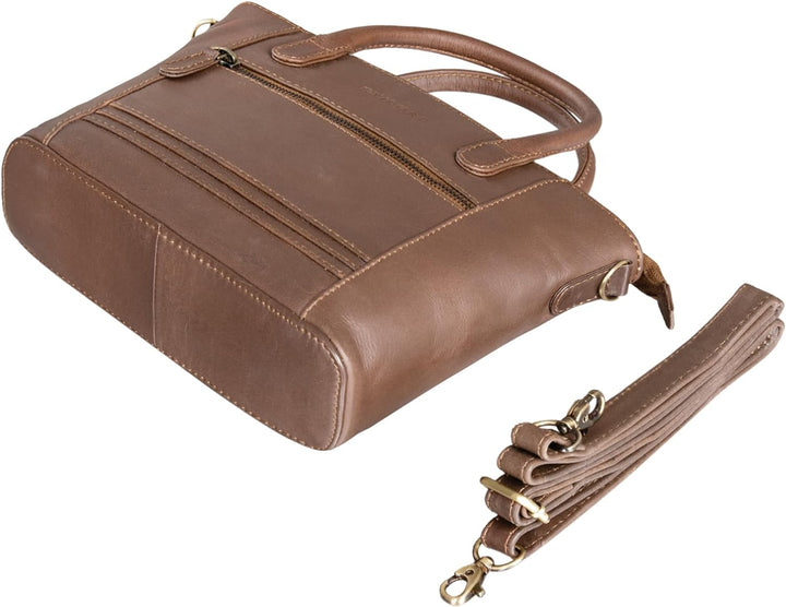 STILORD 'Meghan' Leder Handtasche Damen Umhängetasche Klein Ledertasche für Frauen zum Umhängen und