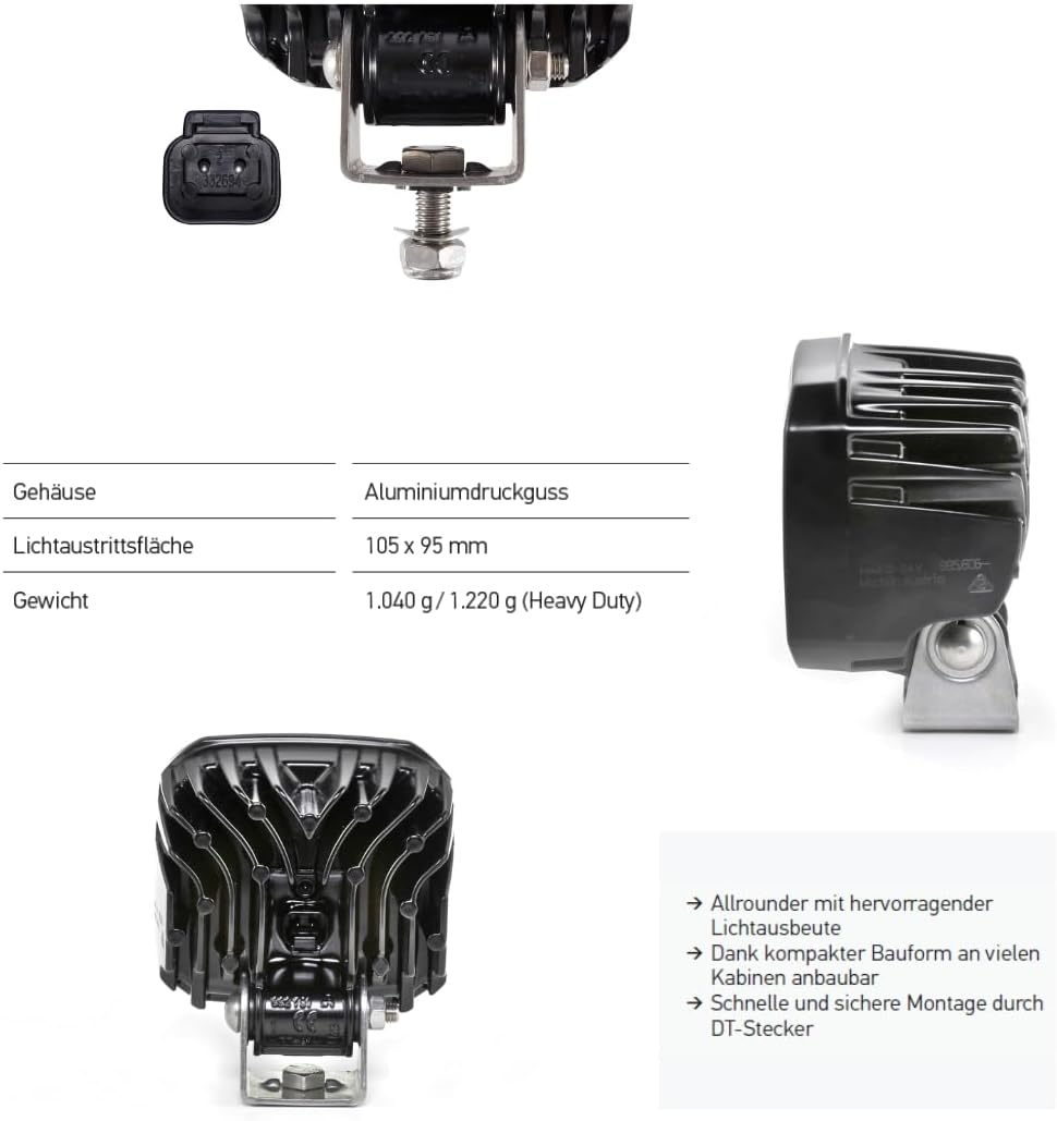 HELLA LED Arbeitsscheinwerfer - Ultra Beam Gen. II - 12V / 24V - 4400lm - Anbau/geschraubt - schwenk