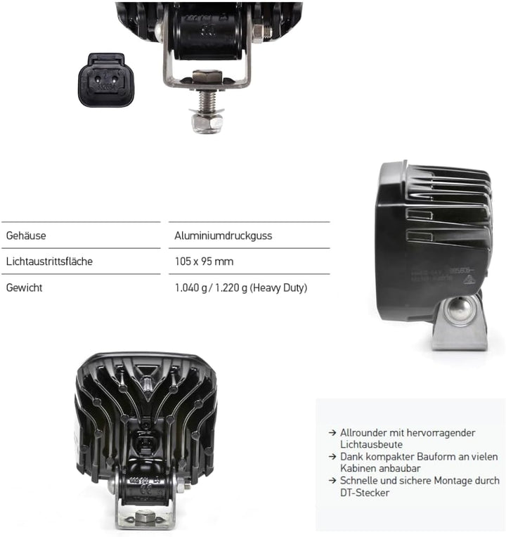 HELLA LED Arbeitsscheinwerfer - Ultra Beam Gen. II - 12V / 24V - 4400lm - Anbau/geschraubt - schwenk