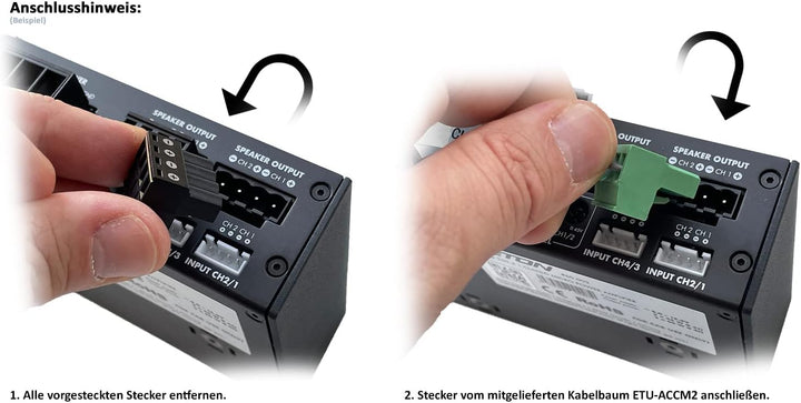 ETON MICRO 2-Kanal Auto/KFZ Kompakt Plug & Play Upgrade Verstärker/Endstufe kompatibel mit VW Volksw