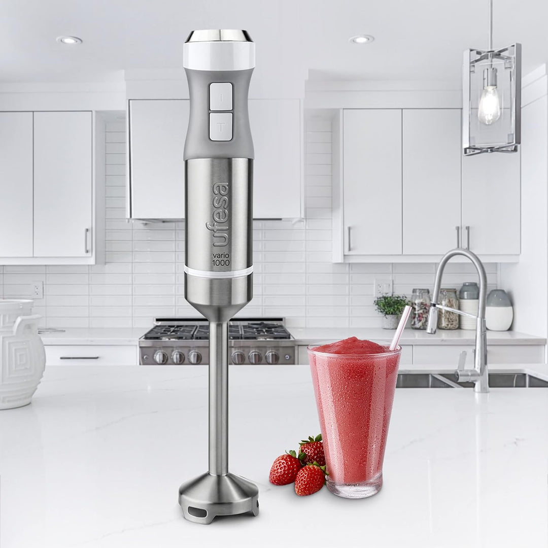 Ufesa Stabmixer BP4582 Vario 1000 Max, Leistung 1000 W, 20 Geschwindigkeiten + Turbo, 2 Klingen, erg
