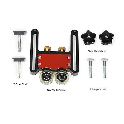 Featherboard Verstellbare Gleitrolle für Oberfräsen, Tischkreissägen, Frästische und Bandsägen, Holz