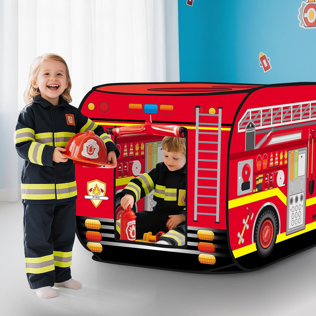 deAO Faltbares Spielzelt - Kinderspielhaus Indoor Outdoor Spielspielzeug (Rot)