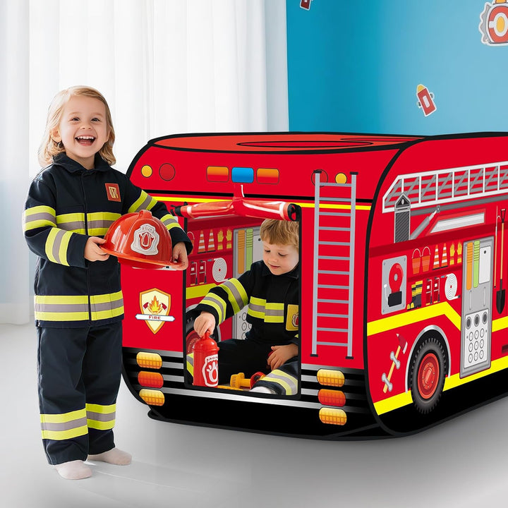 deAO Faltbares Spielzelt - Kinderspielhaus Indoor Outdoor Spielspielzeug (Rot)