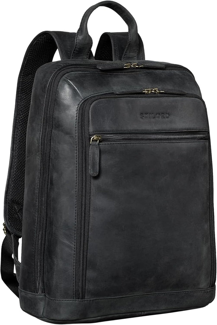 STILORD 'Watson' Laptop Rucksack 15.6 Zoll Leder Backpack Business Lederrucksack Herren Rucksack XL