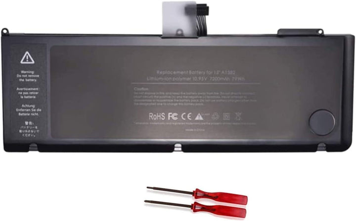 WYGUO A1382 Laptop-Akku-Ersatz für MacBook Pro 15 inch A1286 Early 2011 Late 2011 Mid 2012(10.95V 77