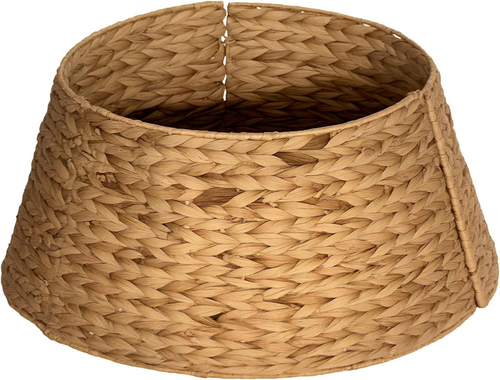 HOMCOM Weihnachtsbaumrock Ø 60 cm Weihnachtsbaum Kragen aus Wasserhyazinthe, Weihnachtsbaumkorb für