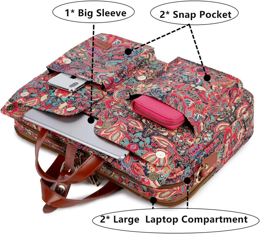 Baosha Frauen Laptoptasche 17 Zoll Aktentasche Damen Schultertaschen Arbeitstasche Businesstasche Mu