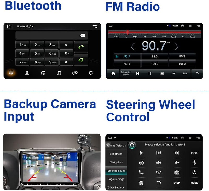 Hikity Wireless Carplay Autoradio mit Navi für VW Golf 5 6 Android Auto Radio mit Bildschirm 9 Zoll