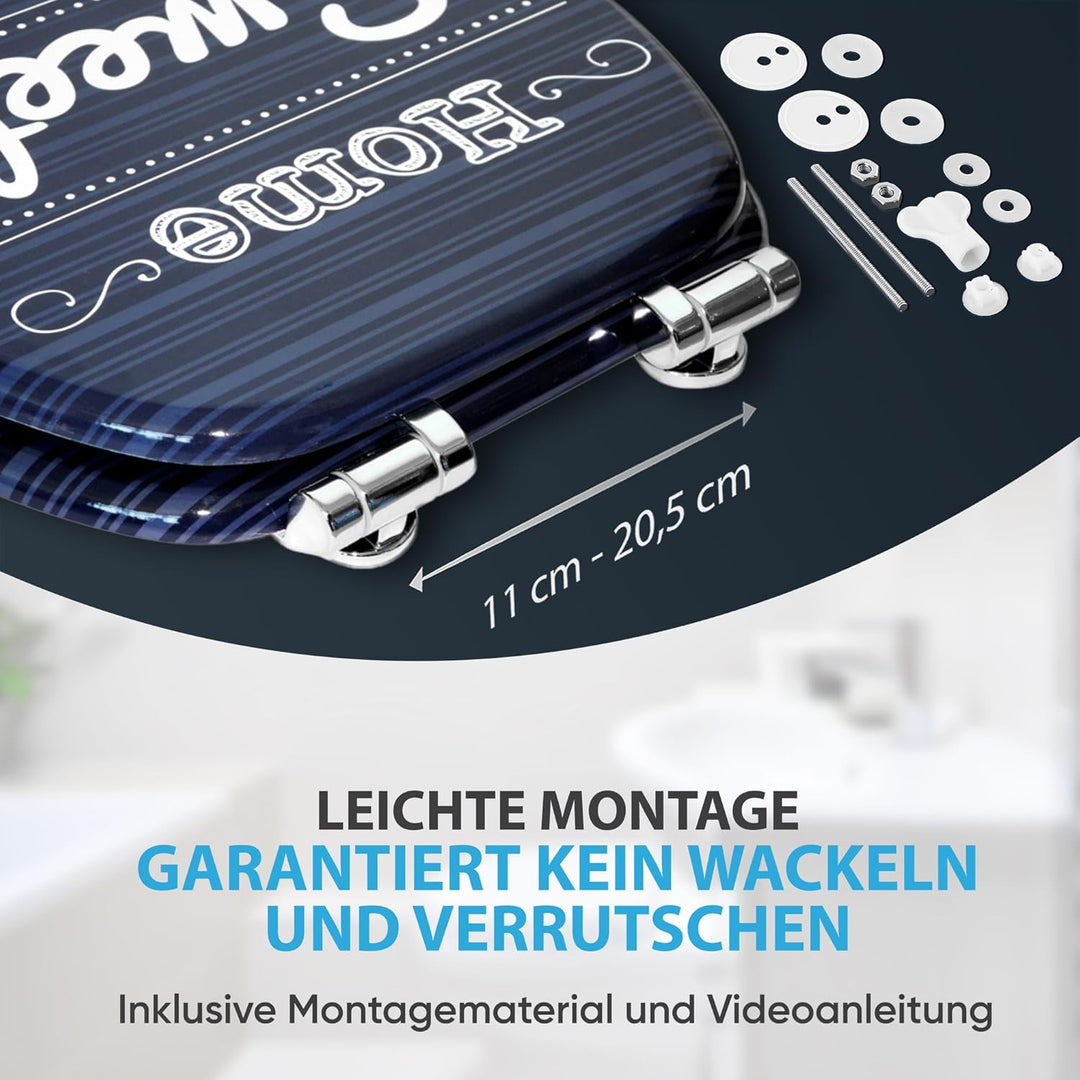 Sanilo WC Sitz mit Absenkautomatik, viele schöne Toilettendeckel zur Auswahl, hochwertige und stabil