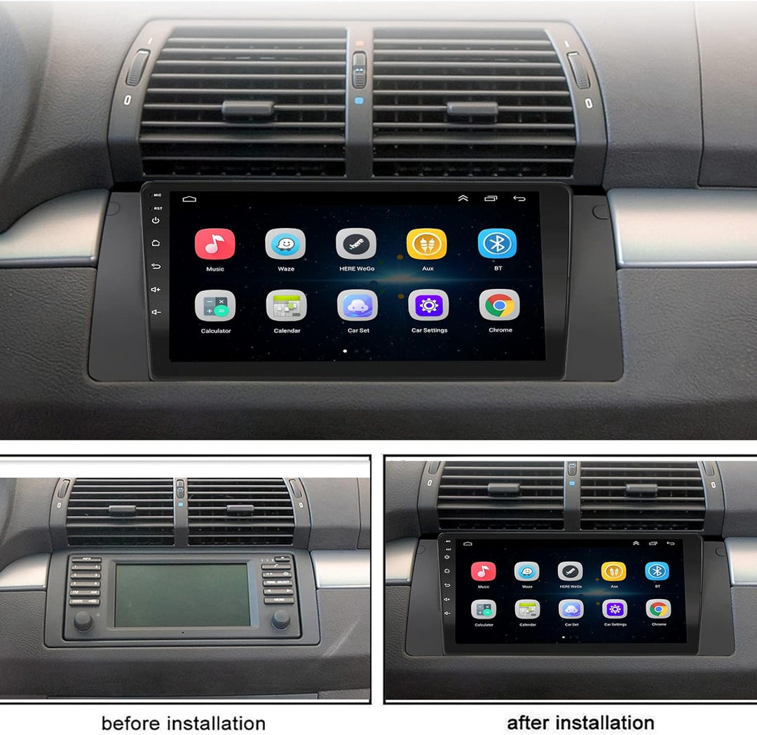 LEXXSON Android 10.1 Auto Radio Stereo 9 Zoll Kapazitiver Touchscreen für BMW E39 5 Serie 1996-2003