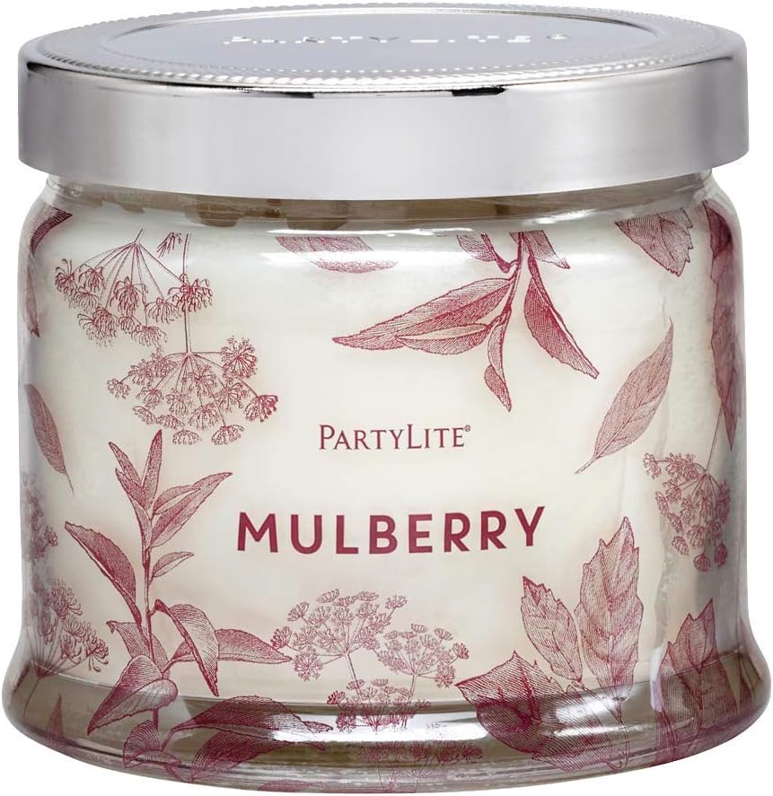 PARTYLITE PartyLite Maulbeer-Duftglaskerze mit dreifachem Docht