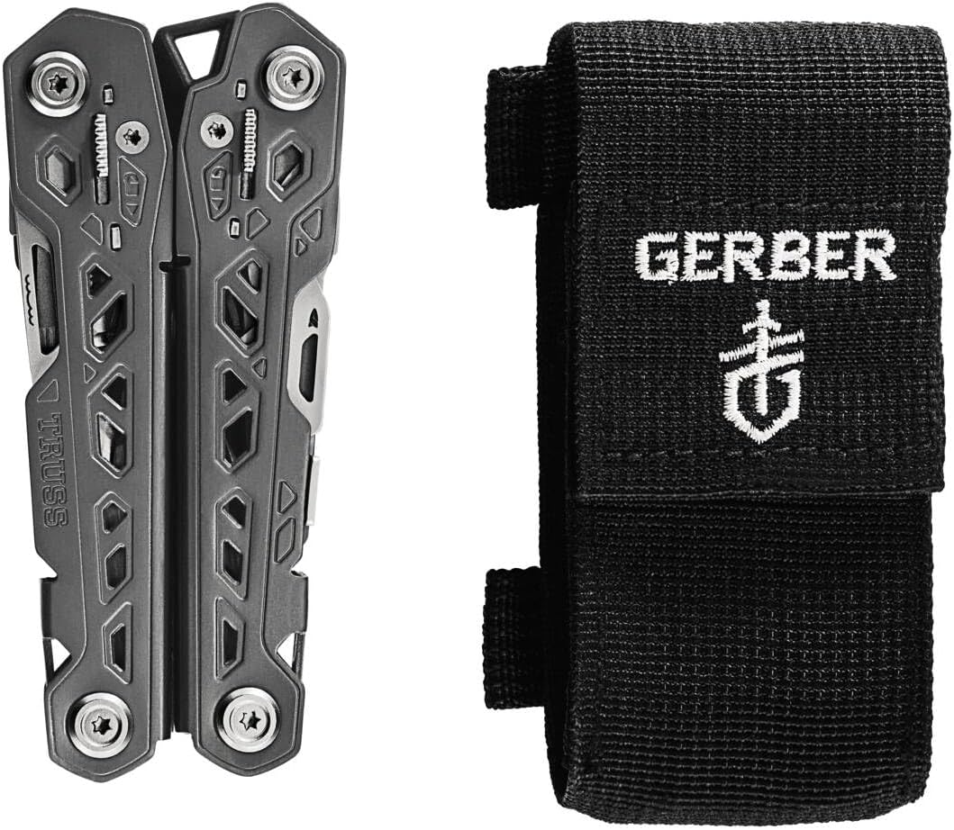 Gerber Multifunktionswerkzeug mit Nylon-Scheide und 17 Funktionen, Truss Multi-tool, 31-003304 17 To