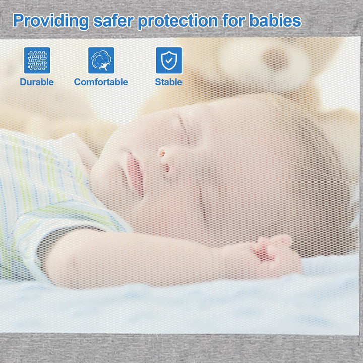 Ansobea 200cm Rausfallschutz Bett Rausfallschutz Kinderbett|Bettschutzgitter für Kinder|Bettschutzgi