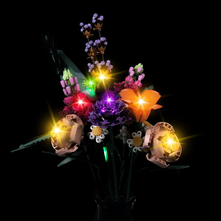 Led Licht Set Kompatibel mit Lego Blumenstrauss, Led Beleuchtungs Set Compatible with Lego 10280 Flo
