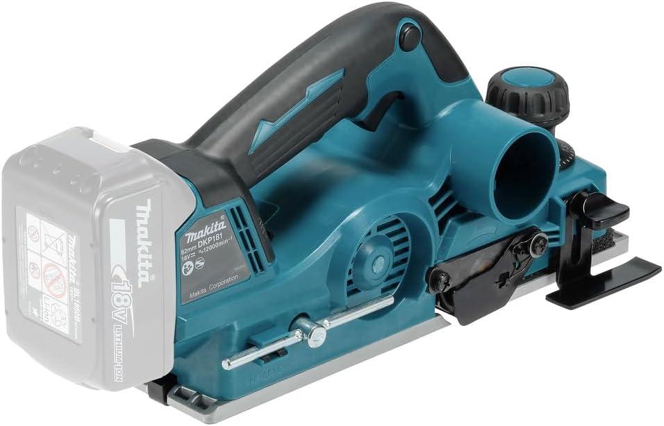 Makita DKP181ZU Akku-Hobel 82 mm 18,0 V mit Bluetooth (ohne Akku, ohne Ladegerät), 60 x 450 mm Akku-