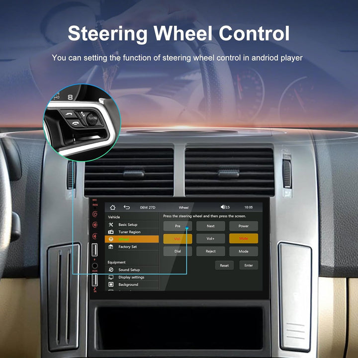Hikity Autoradio 1 Din Wireless Carplay Android Auto mit Bildschirm 7 Zoll Touch Display Auto Radio