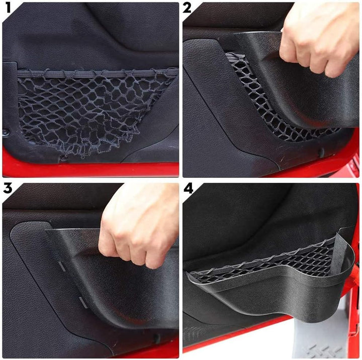 Vordertür-Aufbewahrungshalter, 2-tlg. Vordertür-Aufbewahrungsbox Seiteneinsatz-Organizer-Fach Passen