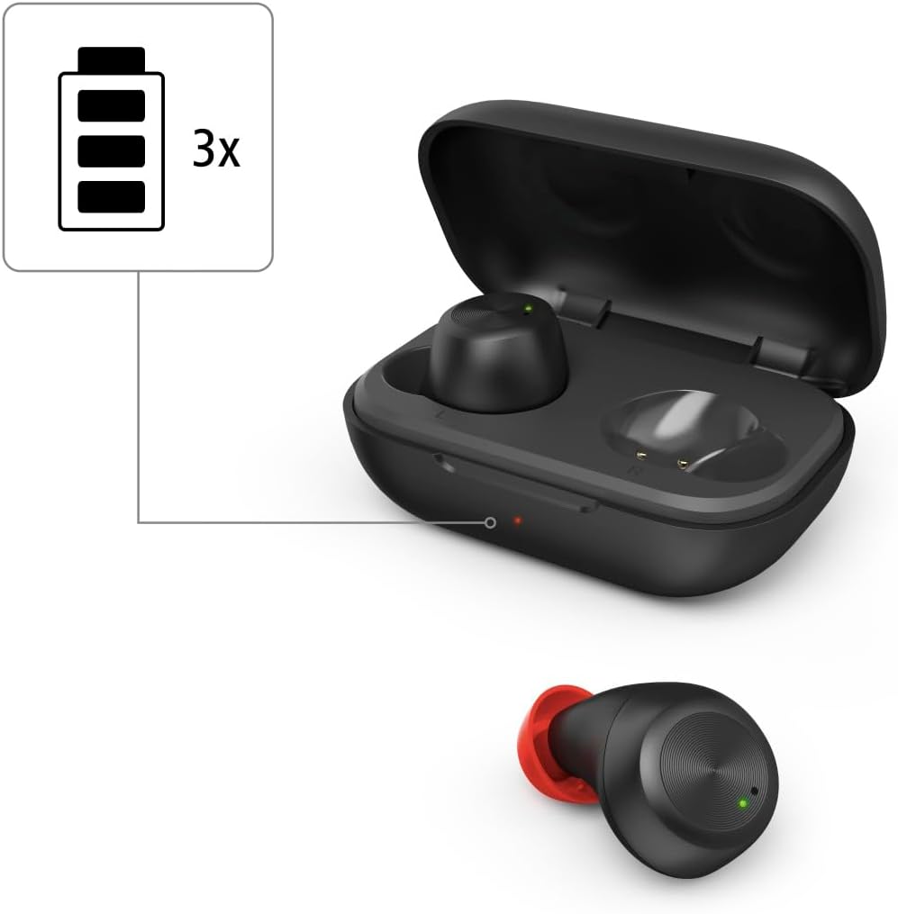 Hama Bluetooth Kopfhörer Spirit Chop IPX4 (True Wireless In Ear Kopfhörer schwarz, Kopfhörer kabello