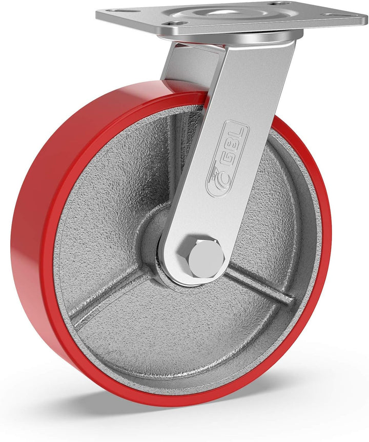GBL - 4 Möbelrollen 150mm 1280KG Transportrollen Werkbank Lenkrollen ohne Bremse Schwerlastrollen Ro