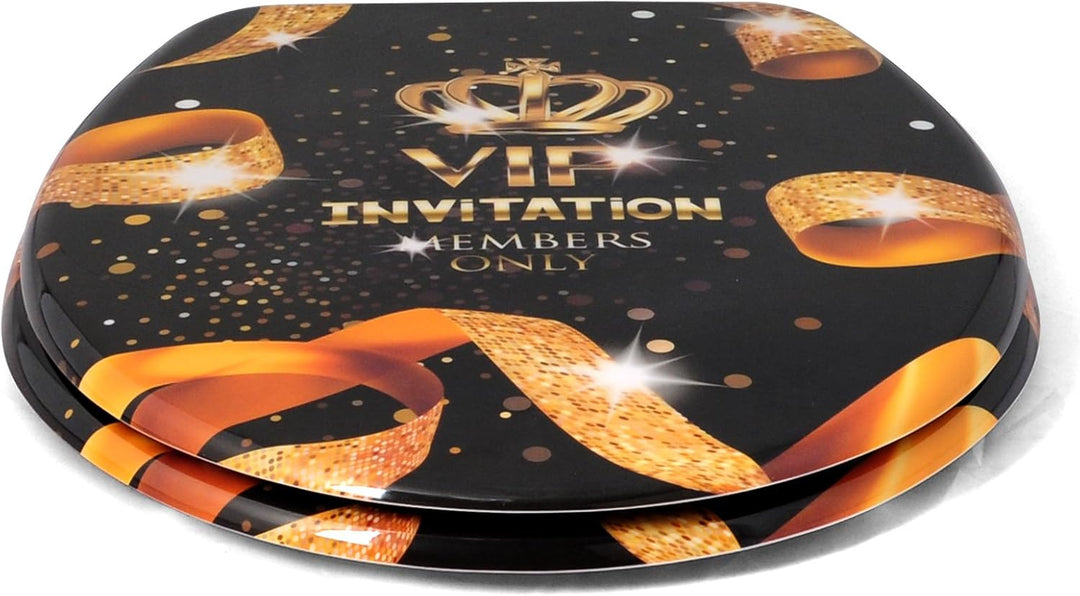 WOLTU WC Sitz mit Absenkautomatik,Toilettensitz Motiv,Toilettendeckel aus Duroplast,Stable Klodeckel