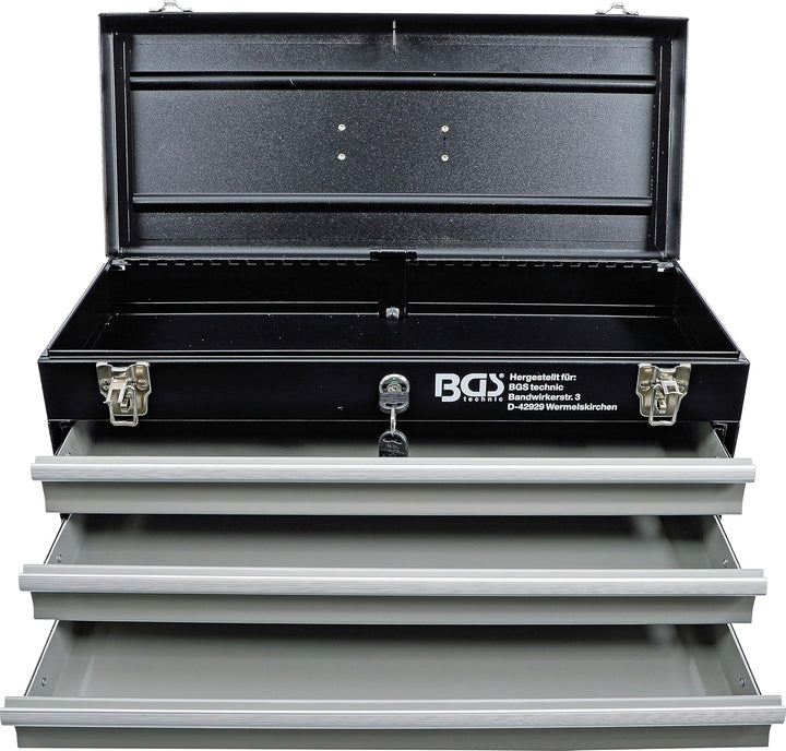 BGS 3312 | Metall-Werkzeugkoffer, leer | 3 Schubladen Leer-Koffer, Leer-Koffer