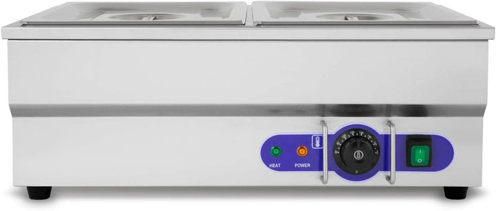 vertes Speisenwärmer Buffetwärmer Wärmebehälter Für Speisen Elektrisch 1500W aus Edelstahl (Inkl 2X