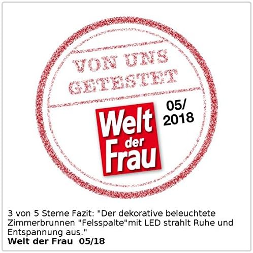 infactory Springbrunnen: Beleuchteter Zimmerbrunnen Felsspalte mit LED und Pumpe (LED Brunnen, Sprin