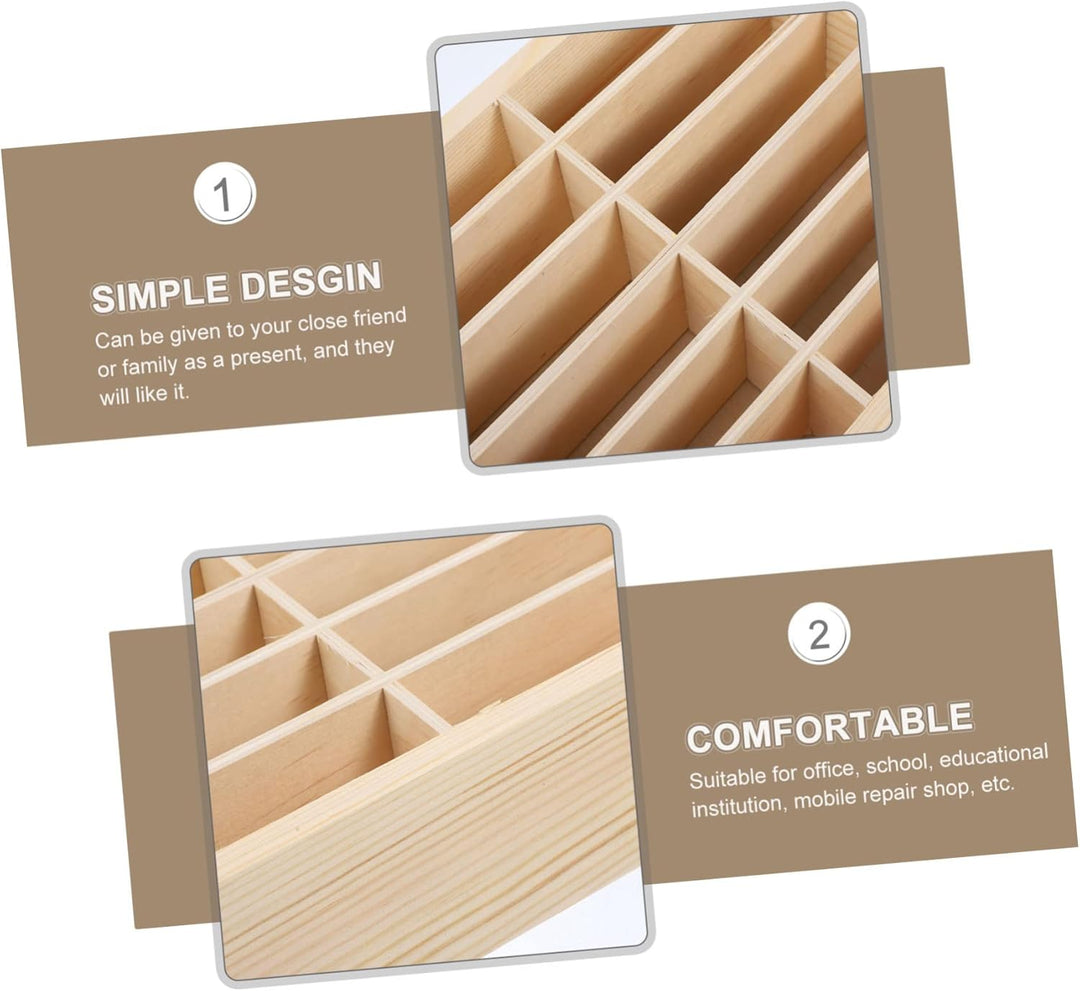 Ciieeo Box Handy-Aufbewahrungsbox Holzständer Desktop-Telefonhalter Holz-Desktop-Organizer Taschenre