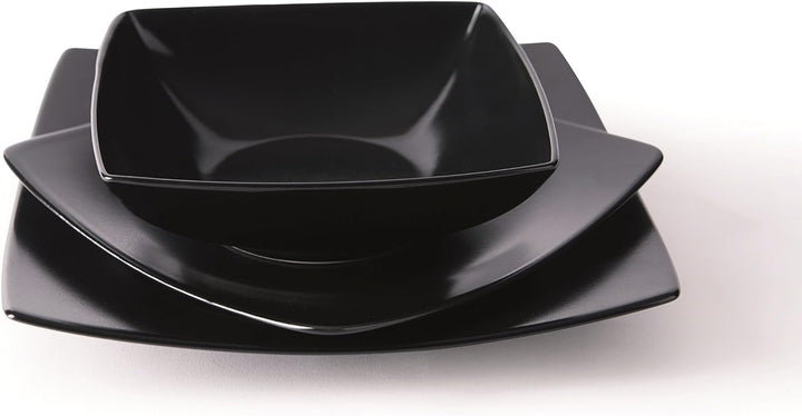 Excelsa Eclipse Tafelservice aus Keramik 18 Stk Schwarz