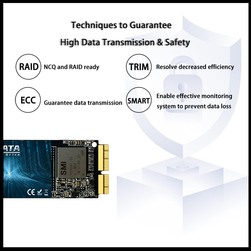 KINGDATA Internal SSD 512GB for MacBook NVMe PCIe, Solid State Drives Upgrade for MacBook Air A1466