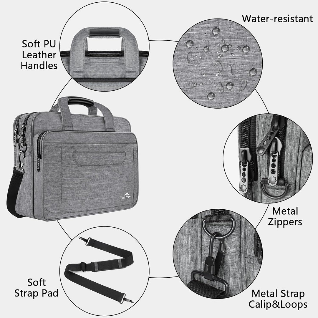 MATEIN Laptoptasche 15,6 Zoll, Laptop Tasche Business Aktentasche Herren Notebook Computer Multifunk
