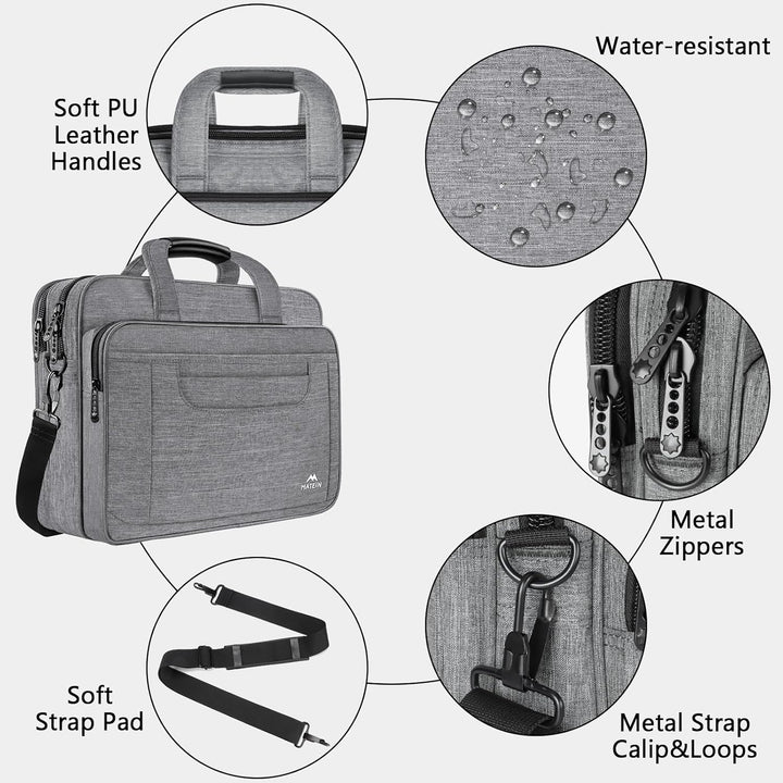 MATEIN Laptoptasche 15,6 Zoll, Laptop Tasche Business Aktentasche Herren Notebook Computer Multifunk