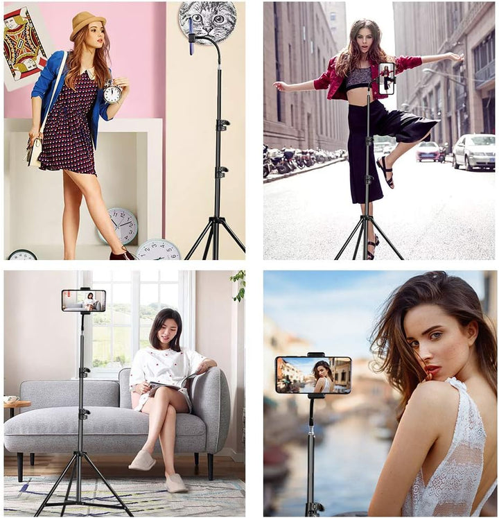 Handy Stativ Ringlichter Stativ, Verstellbarer Handy Video Ständer für iPhone Kamera, Videoaufnahme,