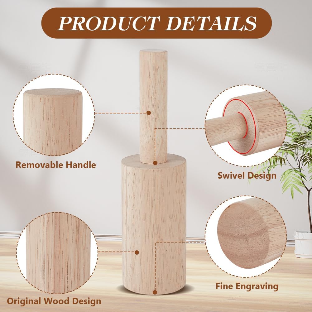 BENECREAT 220x60mm Holz Töpferform, Polymerton Bildhauerwerkzeuge mit Griff Tonformwerkzeug Für Tonk