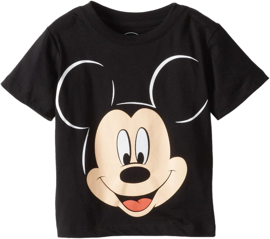 Mickey Mouse Little Boys' Face Toddler T-Shirt, Black, 2T