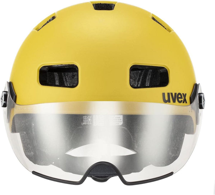 Uvex Rush Visor City Fahrrad Helm matt gelb 2023 55-58 cm, 55-58 cm